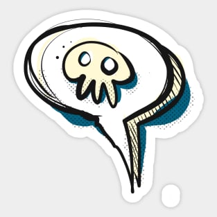 Skull Bubble 02 Sticker